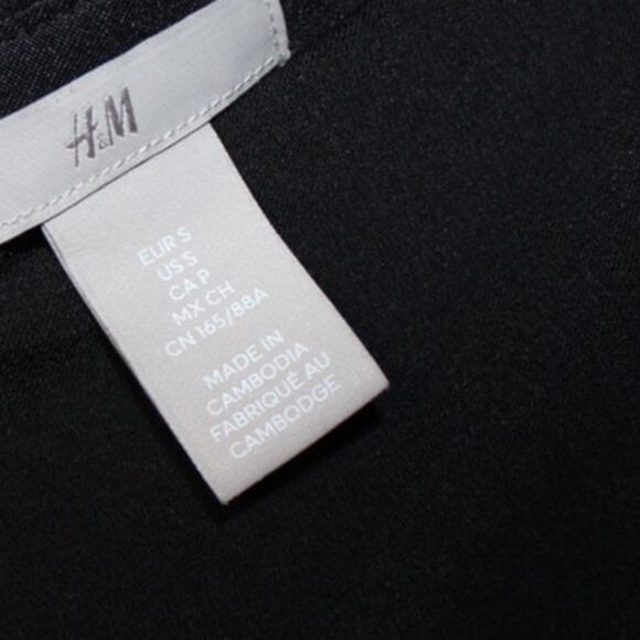 H&M V-Neck Slip‎ Dress Black Size Small - Picture 4 of 5